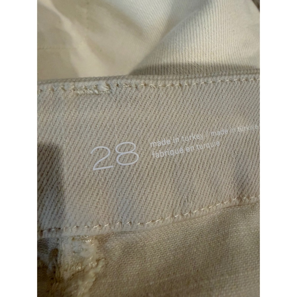 Pilcro Anthropologie Skipper twill  High-Rise Crop Wide Leg Jeans Cream 28 29 - Picture 13 of 16